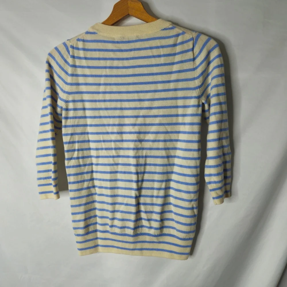 J. Crew 100%‎ Merino Wool Butterfly 3/4 Sleeve Sweater sz S